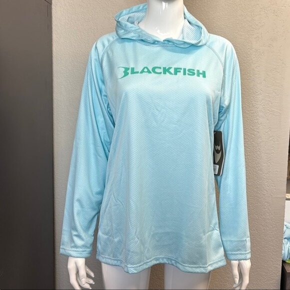 Women's Blackfish UPF Guide Hoodie (Aqua) - Size M - Picture 1 of 6